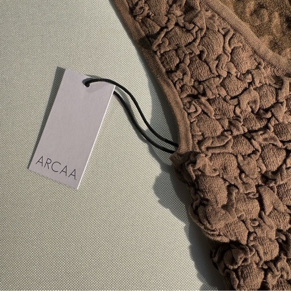 NWT Arcaa Mila Reversible Textured Maxi Dress - Cacao Size S - Picture 3 of 6